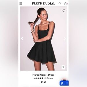 Fleur du mal corset dress small black